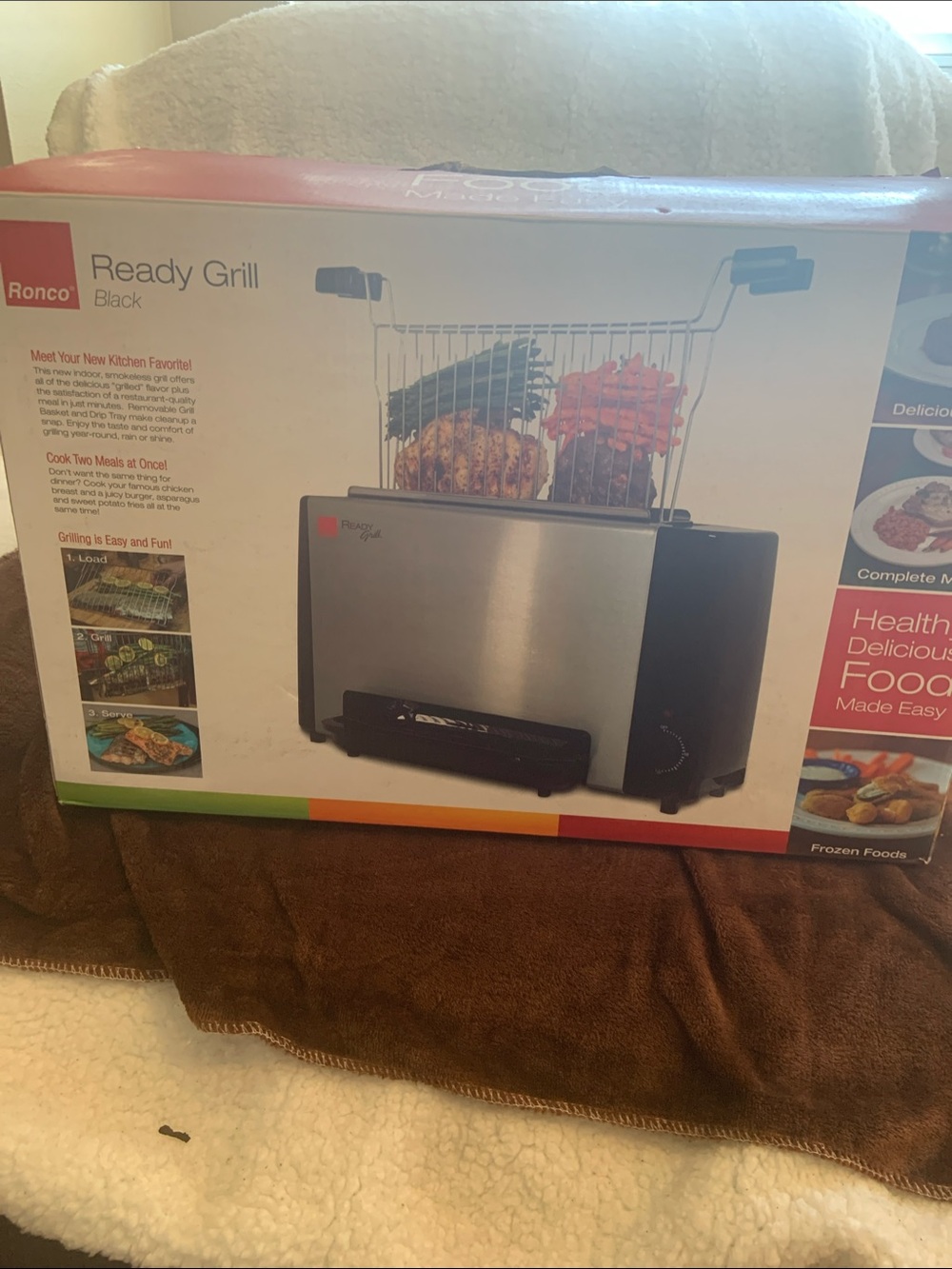 Ronco Ready Grill Black - Compact Indoor Electric Grill